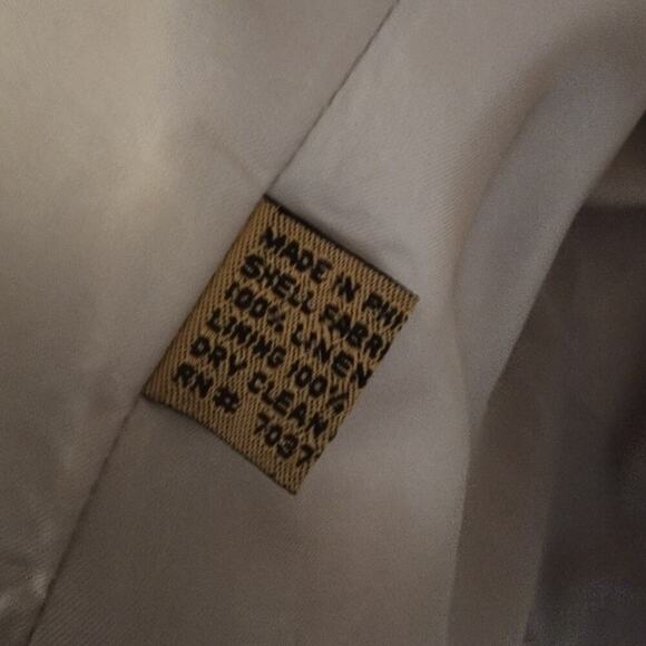 Cellini Linea Uomo Men's 100% Linen Blazer Sport Coat Lightweight Tan Coat Lined - Picture 15 of 16